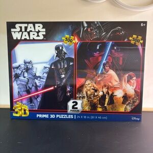NEW Star Wars 500 Piece Lenticular Jigsaw Puzzle 2-pack by Prime 3D